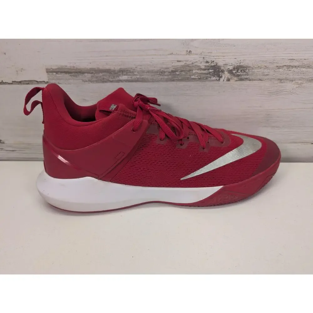 Nike Zoom Live II Shoes Mens Size 15 Red White Basketball Sneakers 942802-603